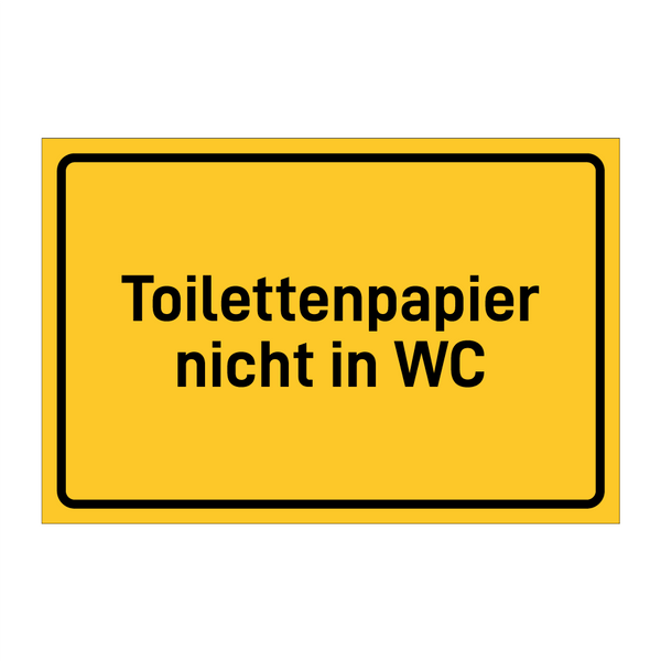 Toilettenpapier nicht in WC