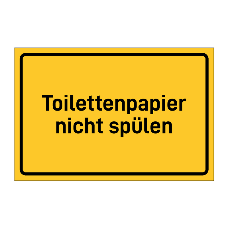 Toilettenpapier nicht spülen