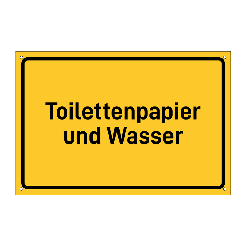 Toilettenpapier und Wasser