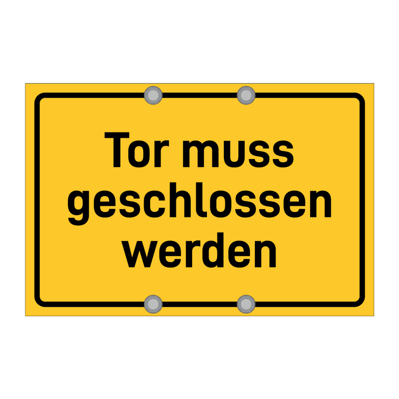 Tor muss geschlossen werden