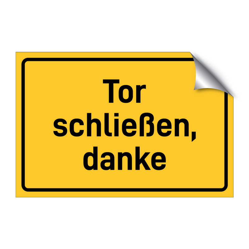 Tor schließen, danke