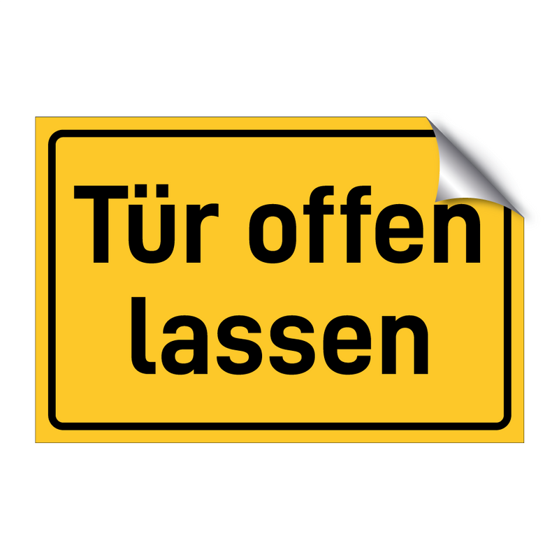 Tür offen lassen