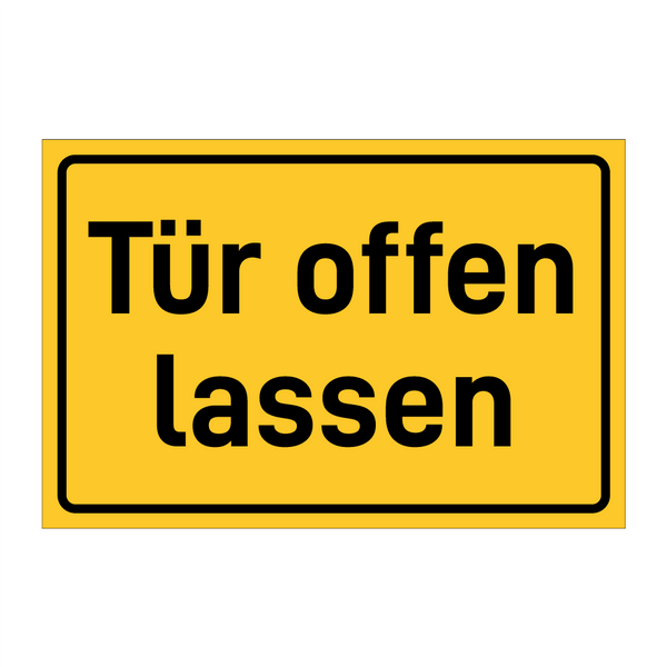 Tür offen lassen