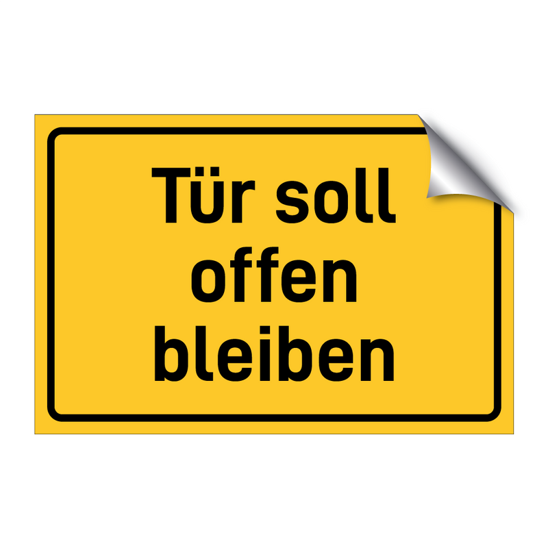 Tür soll offen bleiben