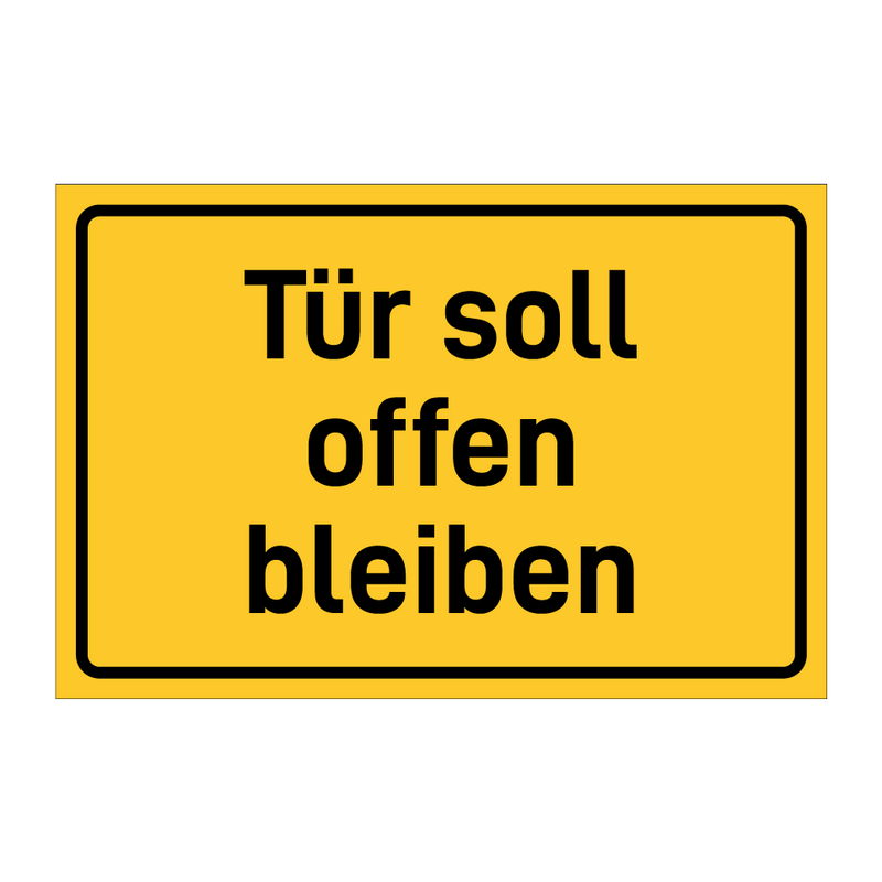 Tür soll offen bleiben