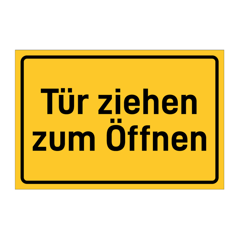 Tür ziehen zum Öffnen