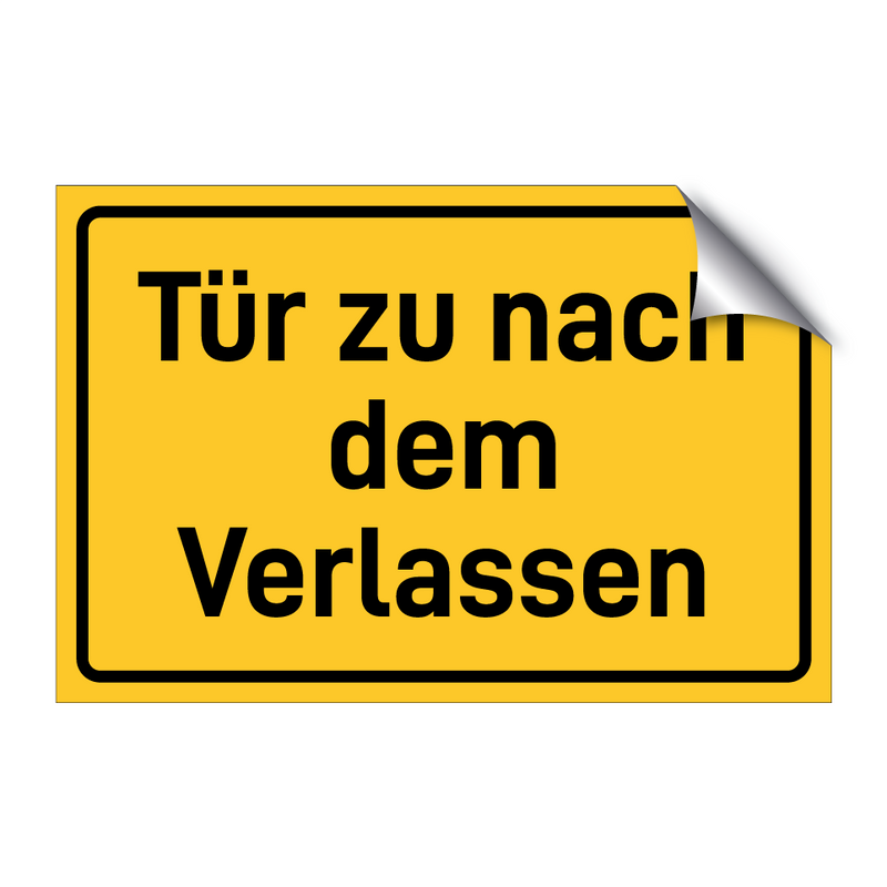 Tür zu nach dem Verlassen