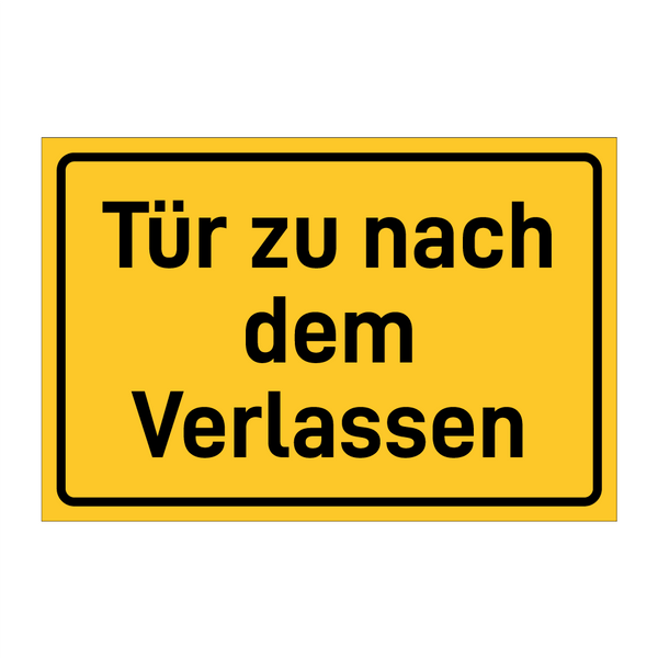 Tür zu nach dem Verlassen