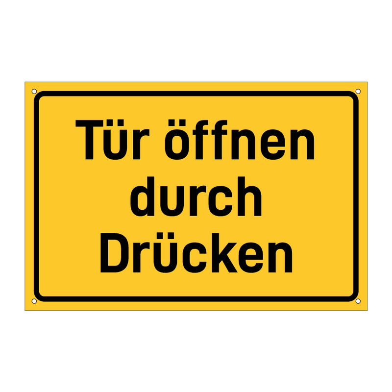 Tür öffnen durch Drücken