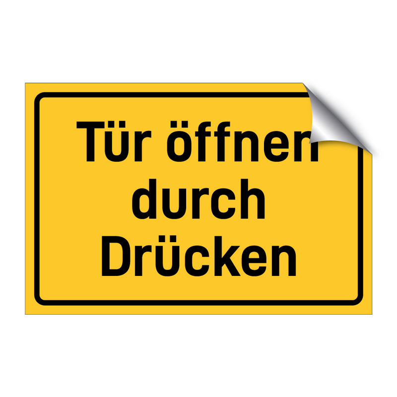 Tür öffnen durch Drücken