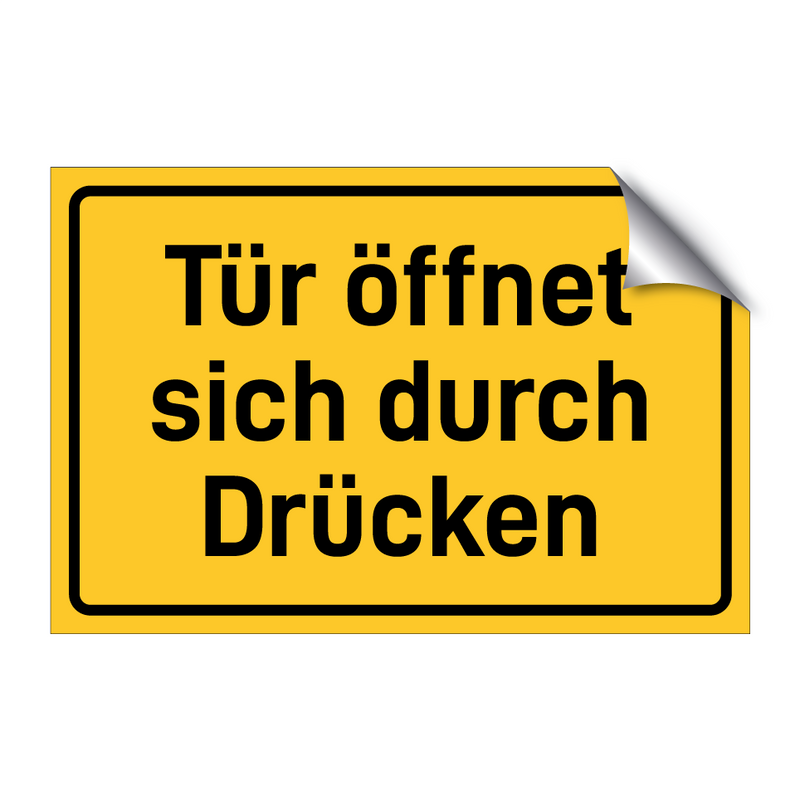 Tür öffnet sich durch Drücken