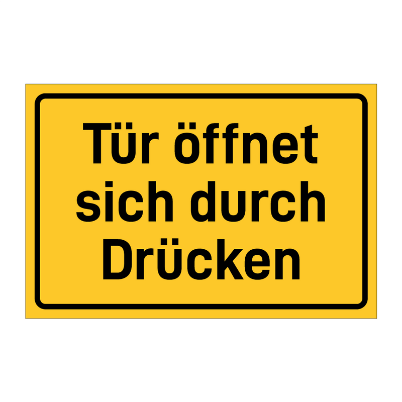 Tür öffnet sich durch Drücken