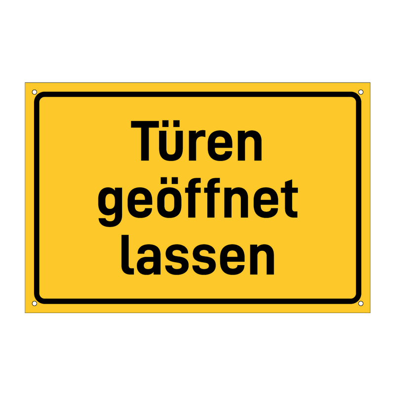 Türen geöffnet lassen