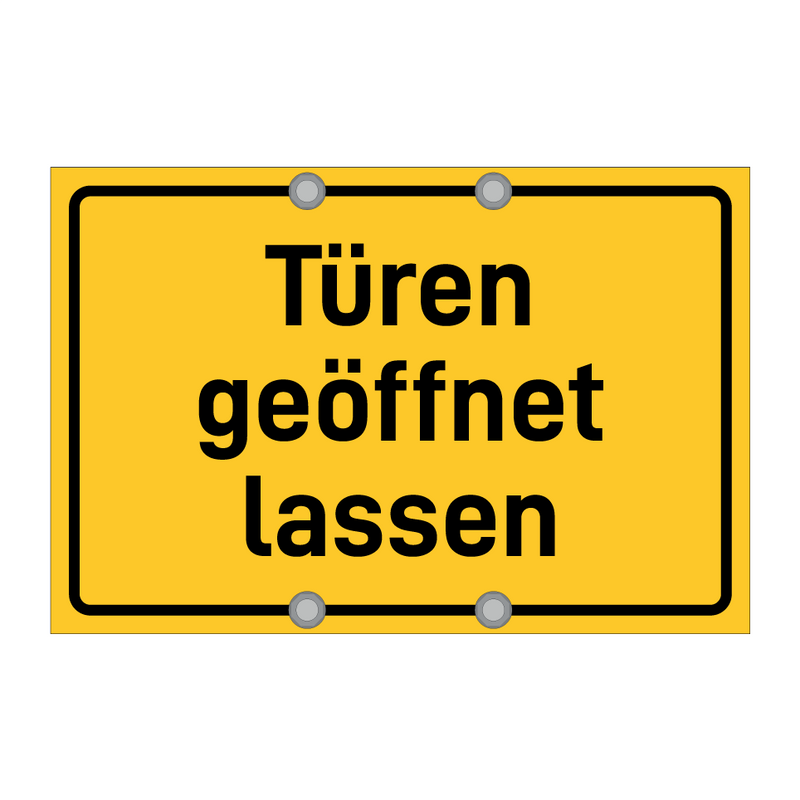 Türen geöffnet lassen