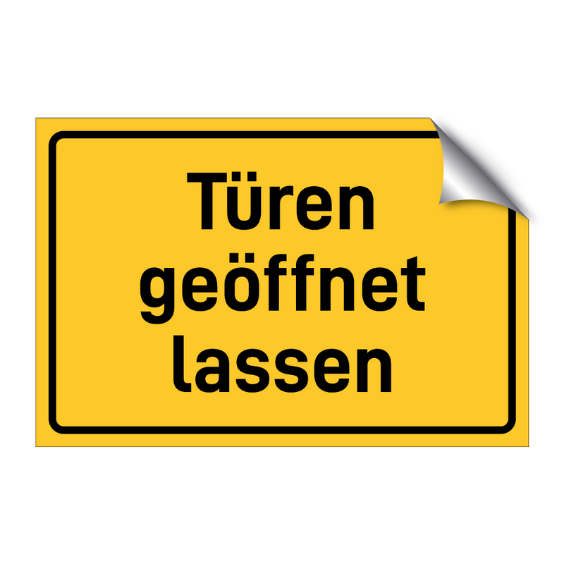 Türen geöffnet lassen