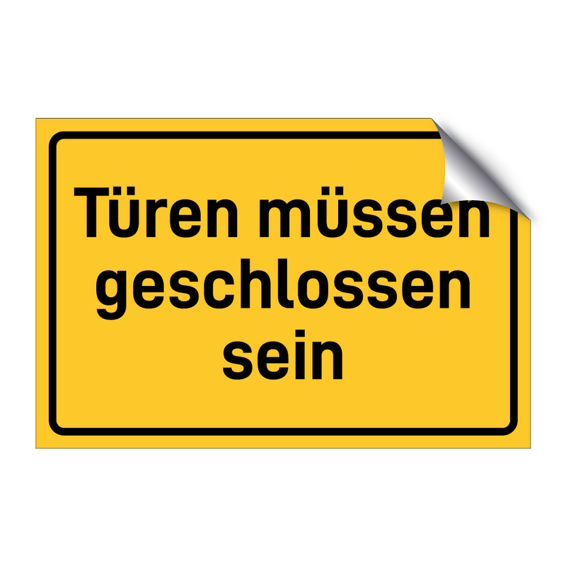 Türen müssen geschlossen sein