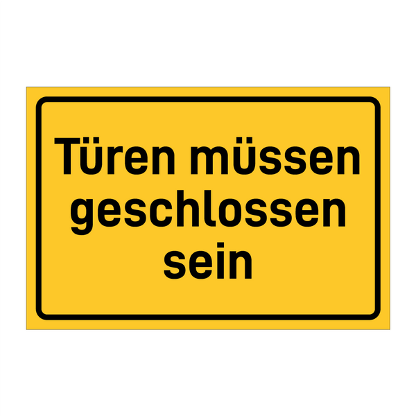 Türen müssen geschlossen sein