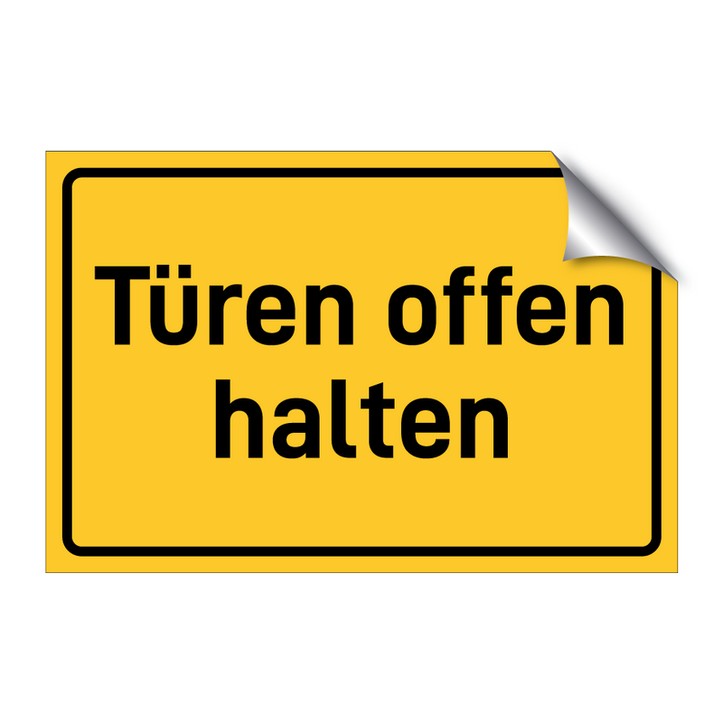 Türen offen halten