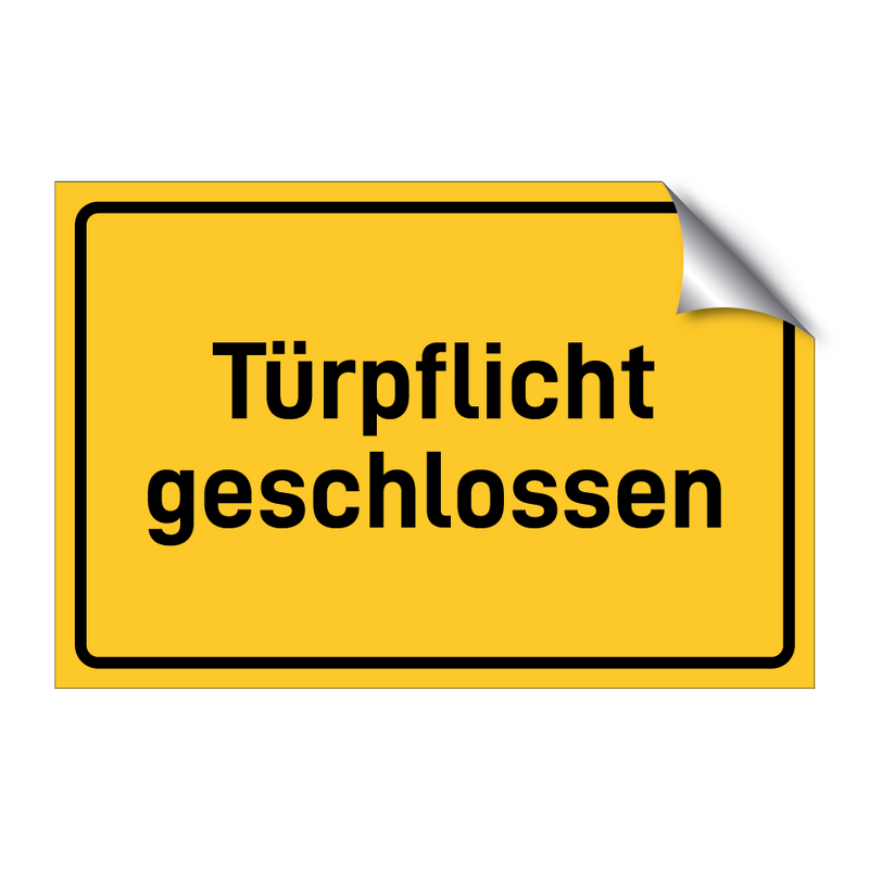 Türpflicht geschlossen