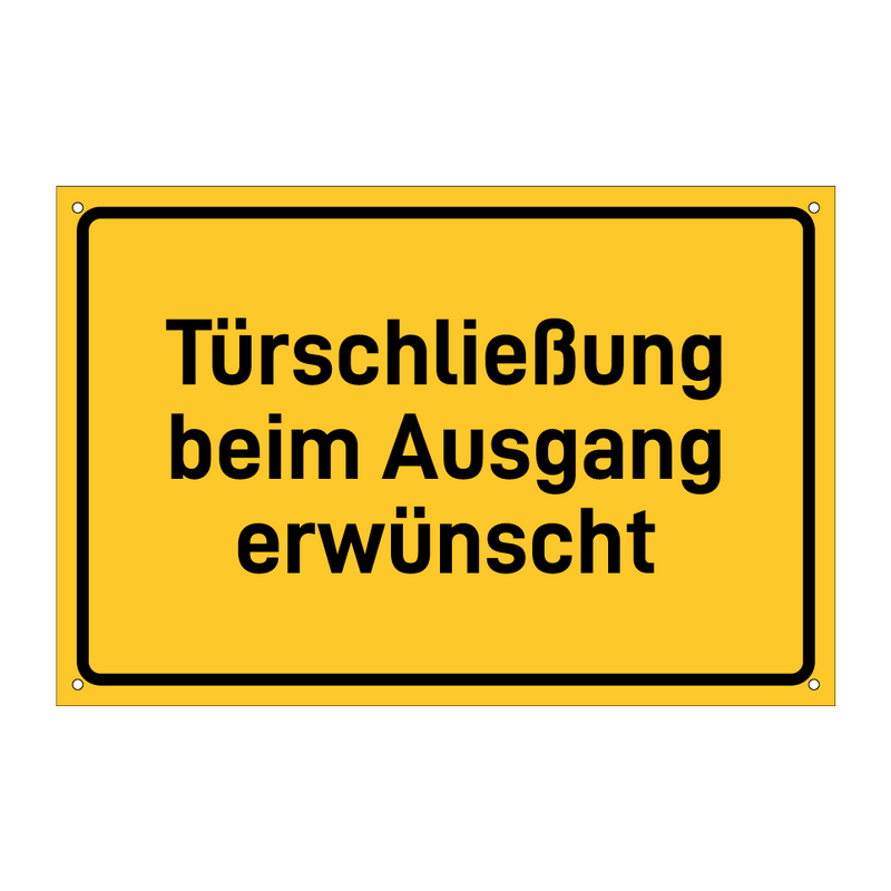 Türschließung beim Ausgang erwünscht