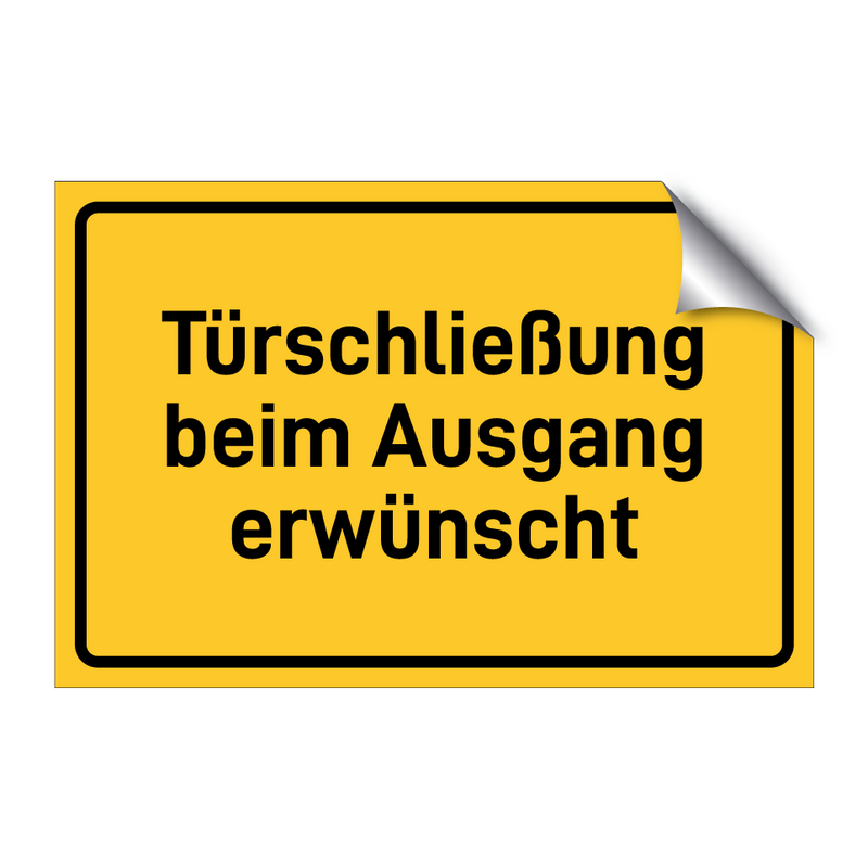 Türschließung beim Ausgang erwünscht