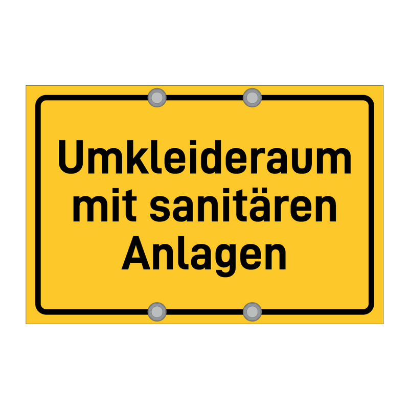 Umkleideraum mit sanitären Anlagen