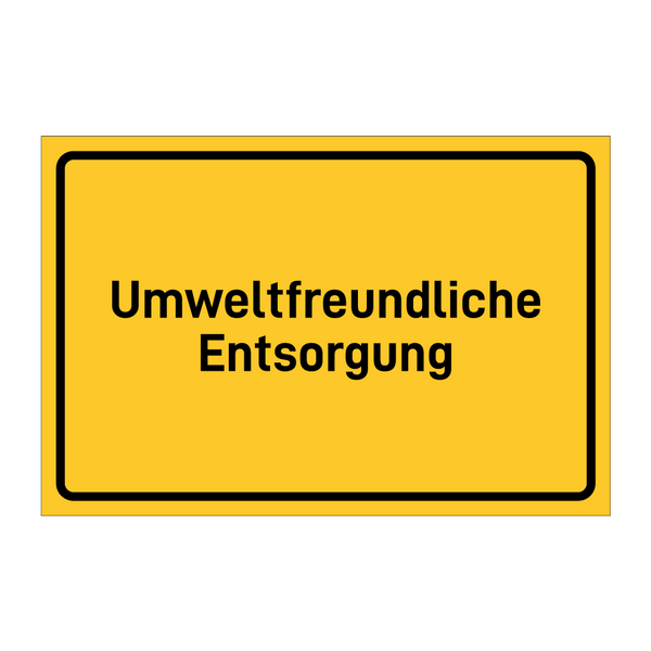 Umweltfreundliche Entsorgung