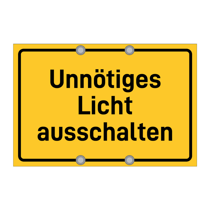 Unnötiges Licht ausschalten