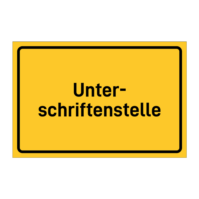 Unter- schriftenstelle