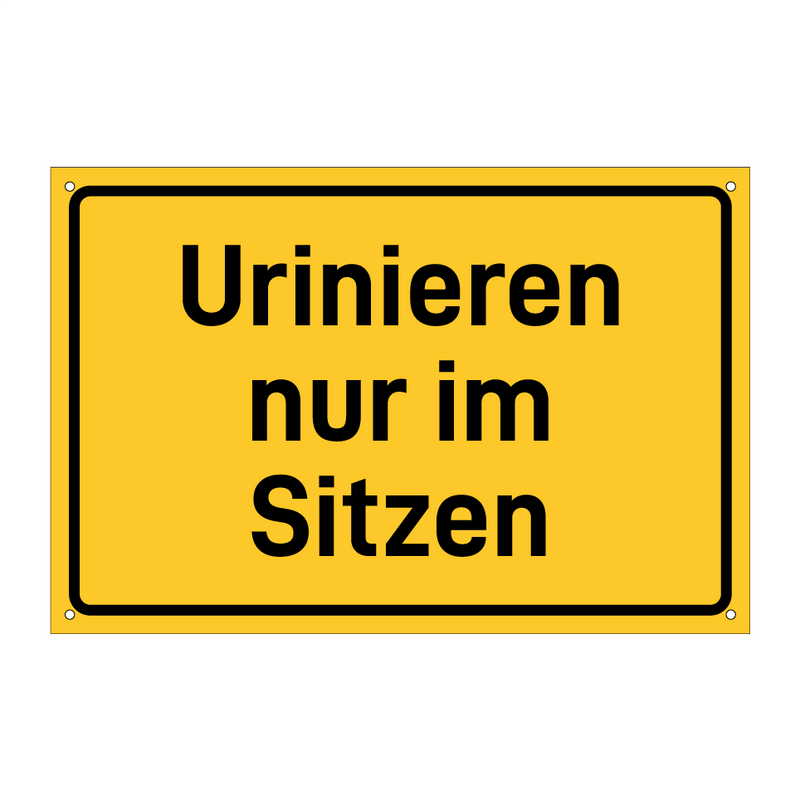 Urinieren nur im Sitzen