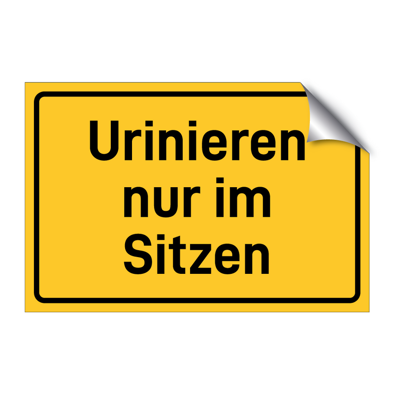 Urinieren nur im Sitzen