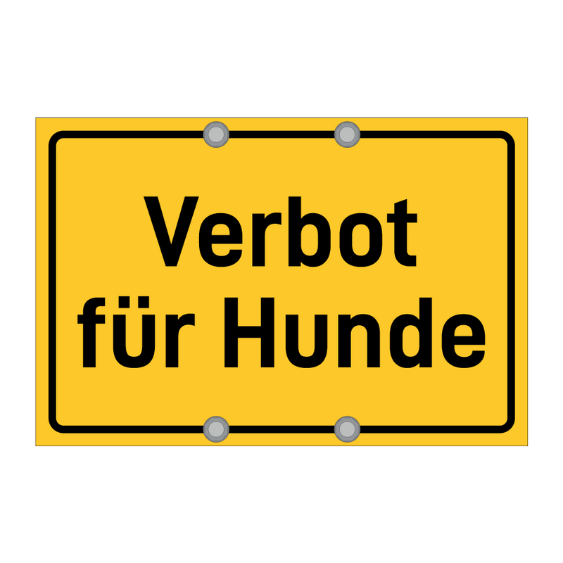 Verbot für Hunde