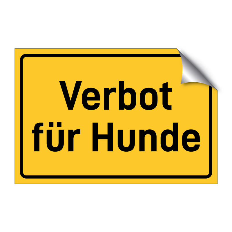 Verbot für Hunde