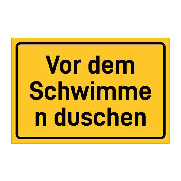 Vor dem Schwimmen duschen