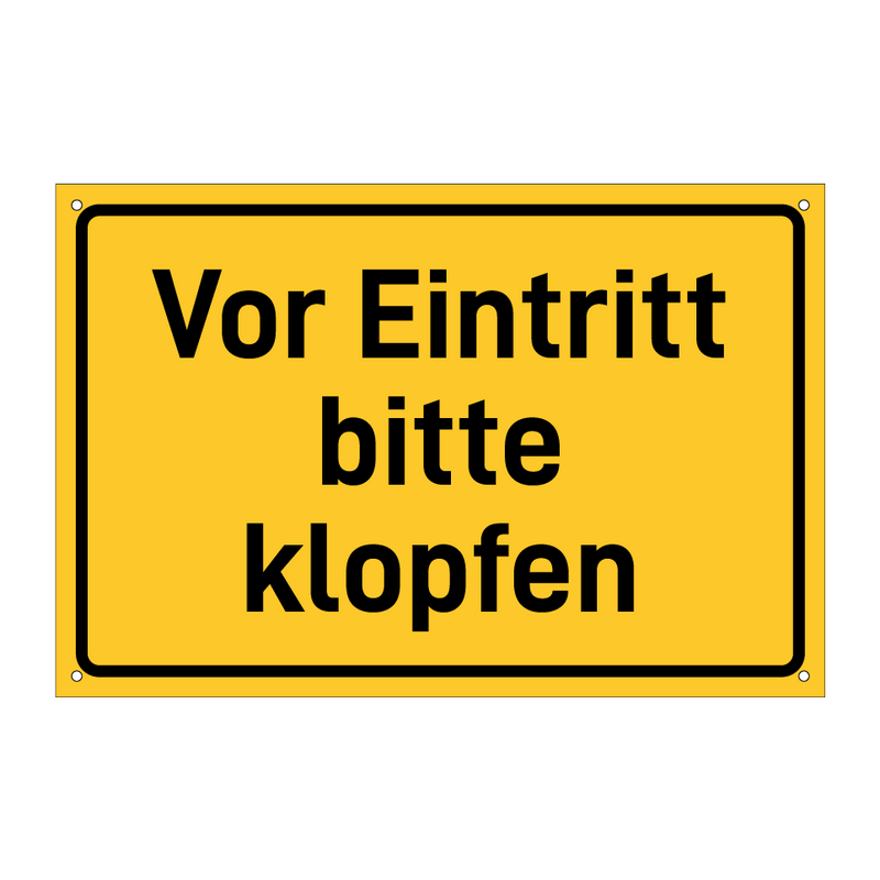 Vor Eintritt bitte klopfen