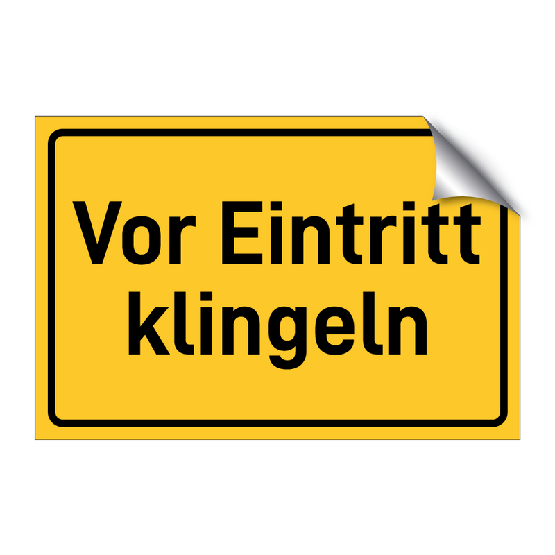 Vor Eintritt klingeln