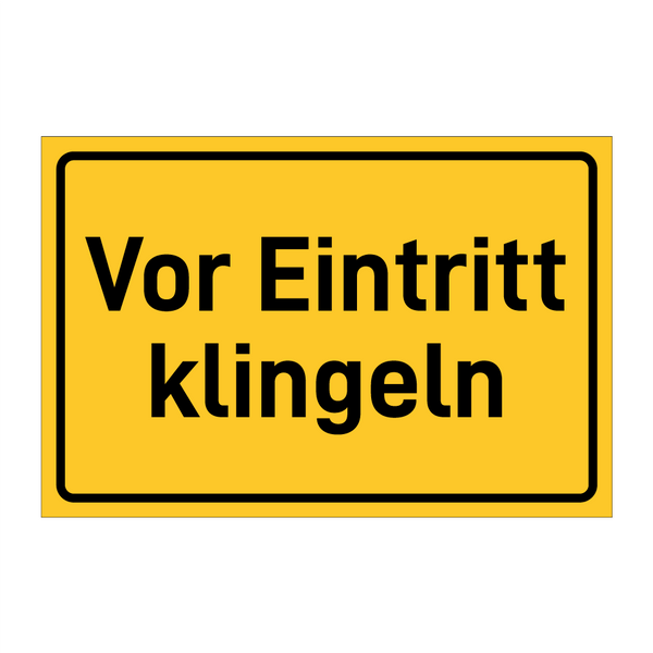 Vor Eintritt klingeln