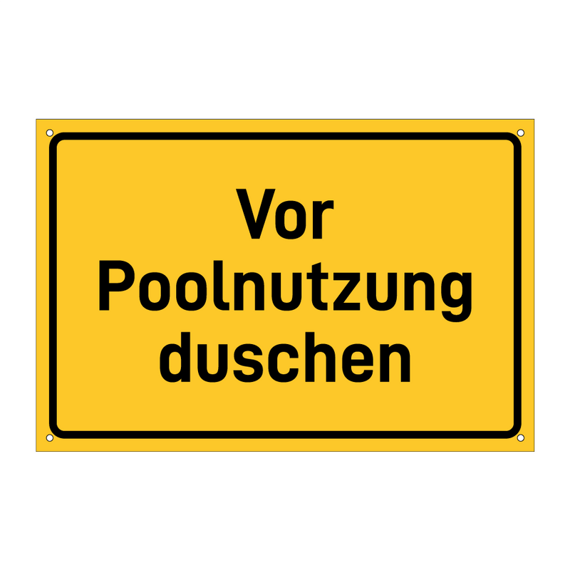 Vor Poolnutzung duschen & Vor Poolnutzung duschen & Vor Poolnutzung duschen