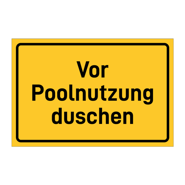 Vor Poolnutzung duschen