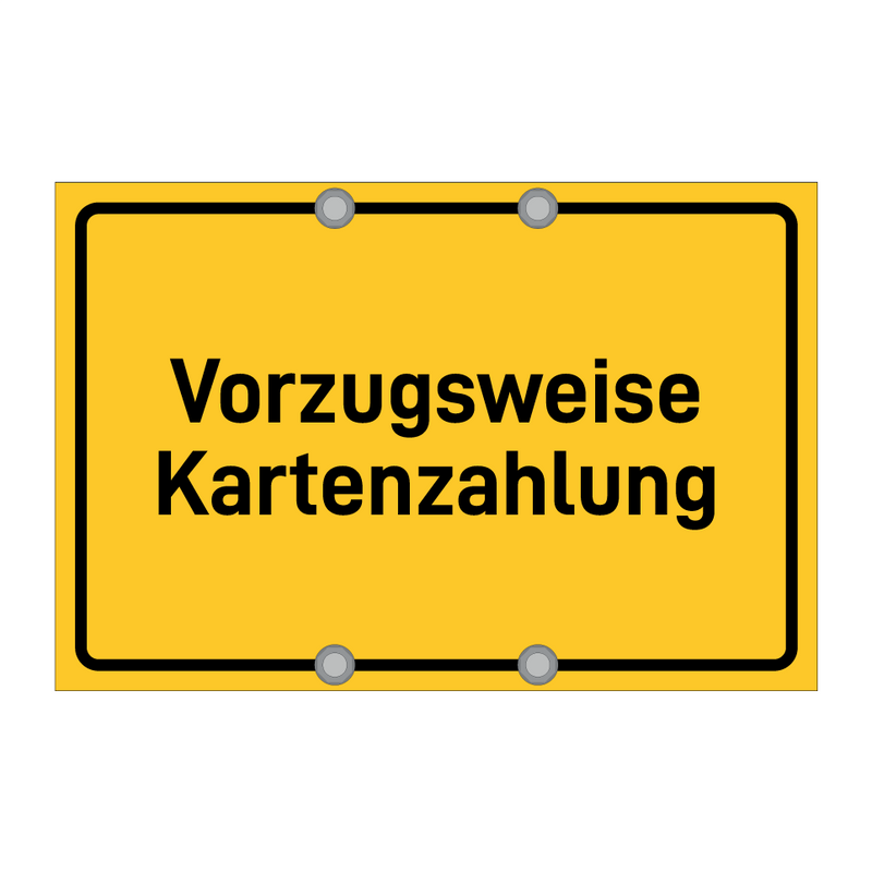 Vorzugsweise Kartenzahlung