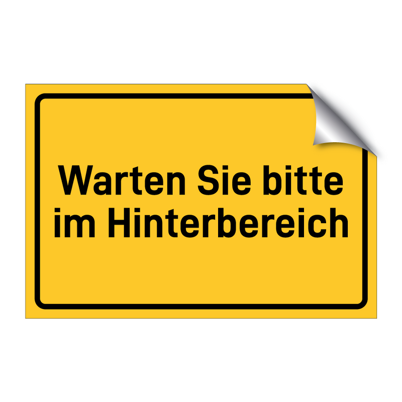 Warten Sie bitte im Hinterbereich