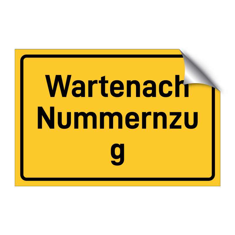 Wartenach Nummernzug