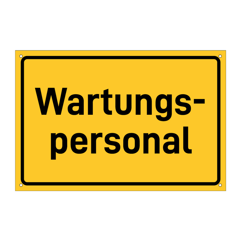 Wartungs- personal