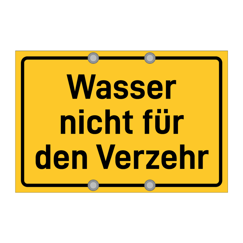 Wasser nicht für den Verzehr