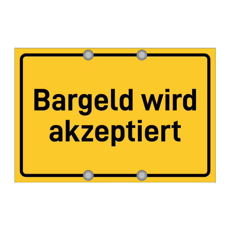 Bargeld wird akzeptiert & Bargeld wird akzeptiert & Bargeld wird akzeptiert