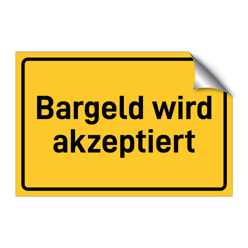 Bargeld wird akzeptiert & Bargeld wird akzeptiert & Bargeld wird akzeptiert