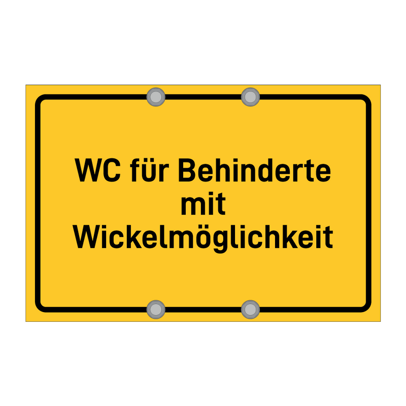 WC für Behinderte mit Wickelmöglichkeit