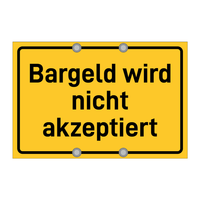 Bargeld wird nicht akzeptiert & Bargeld wird nicht akzeptiert & Bargeld wird nicht akzeptiert