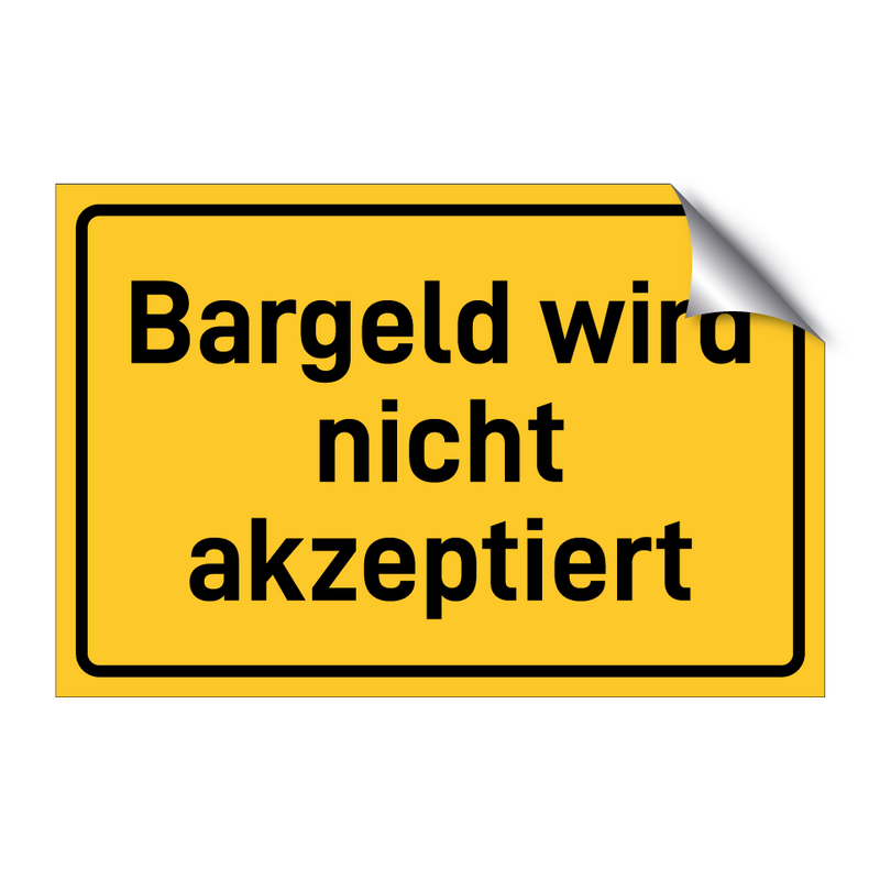 Bargeld wird nicht akzeptiert & Bargeld wird nicht akzeptiert & Bargeld wird nicht akzeptiert