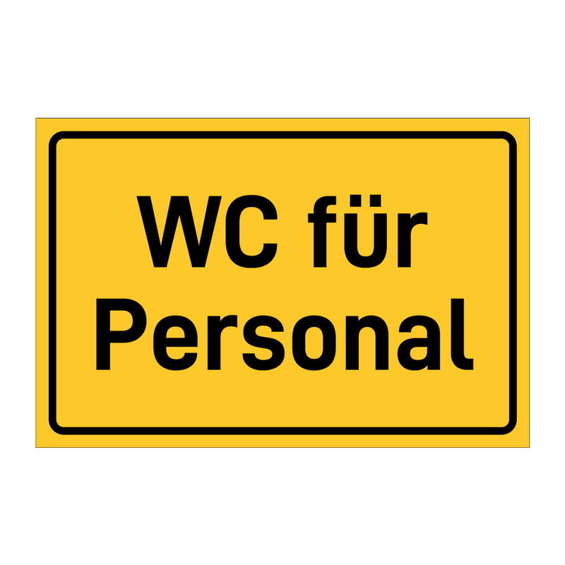 WC für Personal